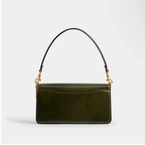 NWT Coach Olive Leather Shoulder Bag with Gold Accents - Picture 2 of 5